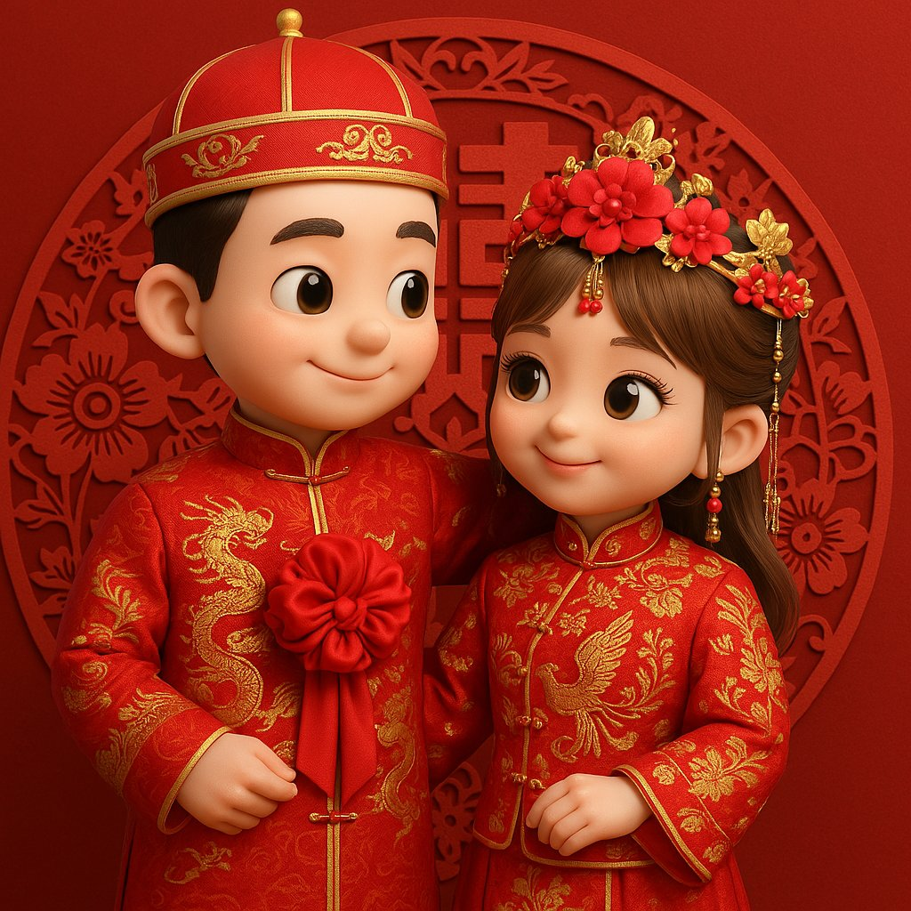 中式婚礼3D风格示例
